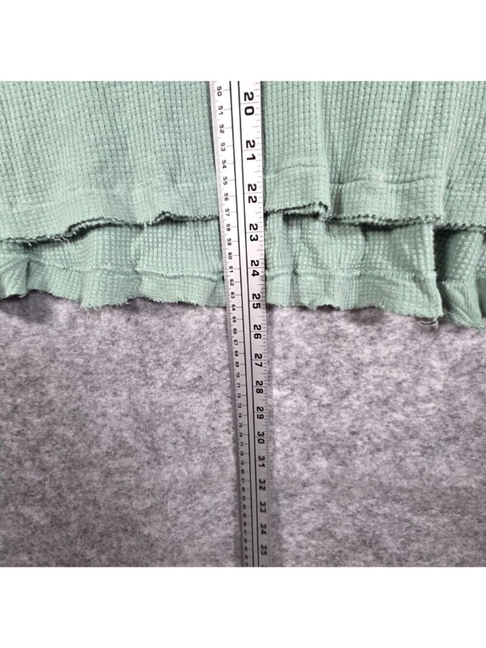 Free People We The Free Malibu Thermal Top Sage Green Size XS Waffle Knit - Picture 4 of 9